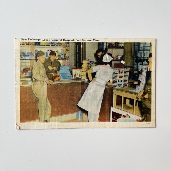Post Exchange Lovell General Hospital Fort Devens Massachusetts Vintage Postcard - Picture 1 of 3